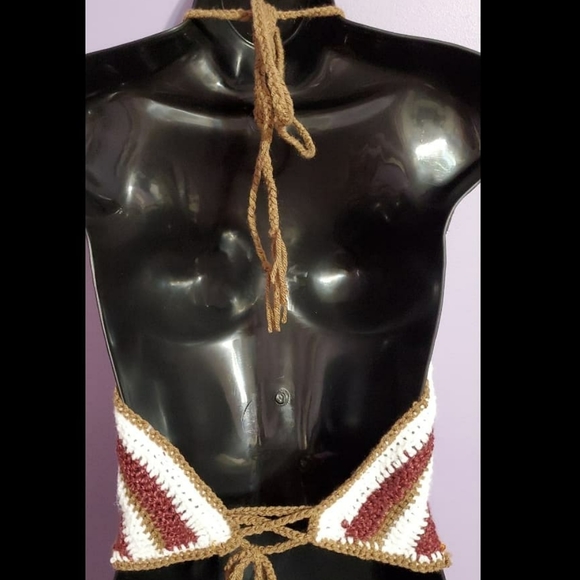 Chrochet halter croptop with tye back - Picture 2 of 2